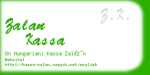 zalan kassa business card